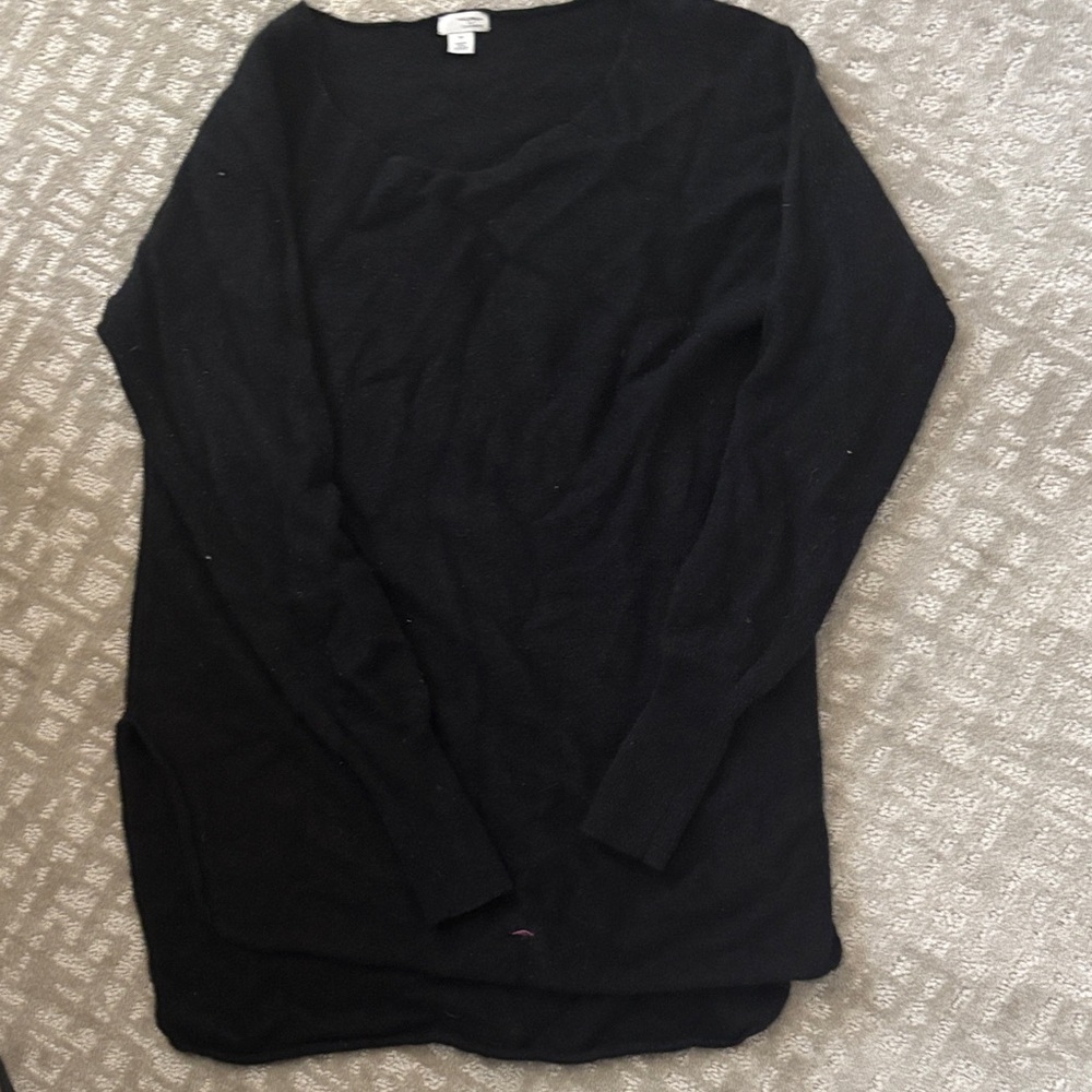 Halogen Elegant Black Crew Neck Sweater